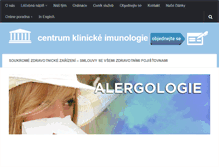Tablet Screenshot of imunologie.cz
